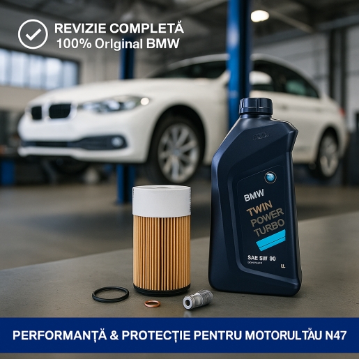 Pachet revizie complet – Filtru + 6 litri ulei BMW 5W 30 (cod OE 11 42 8 507 683) – pentru motoare Diesel N47